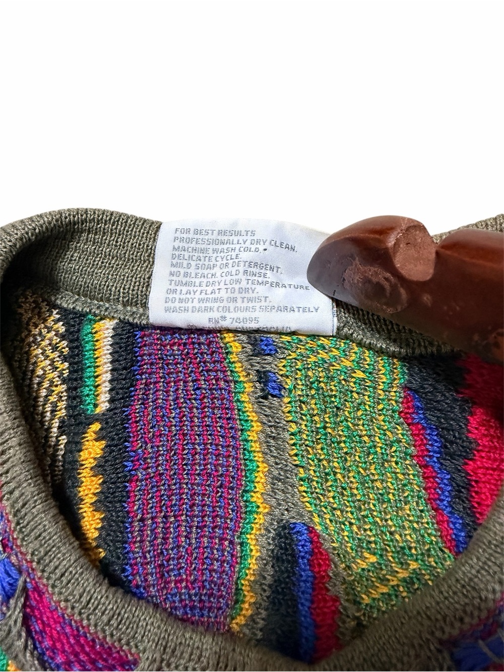 Vintage COOGI Crewneck Sweater Large Men's Multicolor Y2K Streetwear - Picture 10 of 12